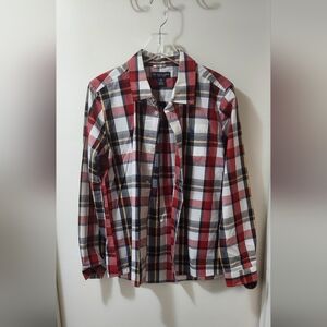 U.S. Polo Assn. Red and Blue Plaid Shirt BOYS SIZE XXL 18